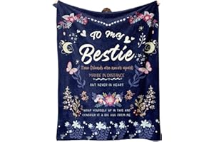 SECOGM Best Friend Birthday Gifts for Women - Bestie Gifts Blanket for Women, BFF, Sister, Friendship Gifts for Friends on Mothers Day, Bestie Throw Blanket, 60"x50" Inch