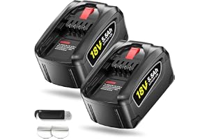 CITYORK 2X 5500mAh 18V ersättningsbatteri för Bosch PBA PSB PSR, batteri för 18V Green Tools House & Garden & Gardena Gloria 18V-system AL1880CV AL1810CV AL18815CV AL1830CV (Inte för Bosch