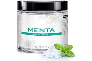 MENTA Kryształki mentolu 125 g do sauny i polewania kamieni | Czystość ≥99 %, jakość farmaceutyczna, intensywny zapach, wystarcza niewielka ilość
