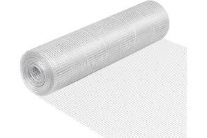 Wiltec Grillage de volière Acier Galvanisé – Mailles 6,3 m Hauteur 1 m Longueur 10 m Fil Ø 0,5 mm – Lapin Grillage à poule Grillage animaux Terrasse Jardin Clôture Enclos