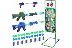 Welltin Shooting Games Toys for 5 6 7 8 9 10+ Year Old Boys Girls, Shooting Targets Christmas Xmas Gifts for Kids Gifts for 5-10+ Year Old Boys Girls Outdoor & Indoor Cool Toys Age 5-12 Nerf Toys Guns