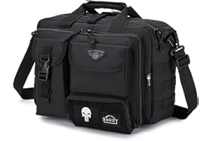 BAGZY Multifunktional Taktische Tasche Arbeitstasche Herren Militär Tasche Umhängetasche 14Zoll Laptoptasche Pilotentasche Bundeswehr Aktentasche Schultasche Kamera (Schwarz 14 Zoll)