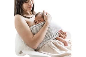 Studio Romeo - Bandeau Peau à Peau - Cadeau de Naissance - Ceinture Peau a Peau 100% Coton - Dès la naissance - Jusqu’à 3 mois - Motif Rayé Stripes