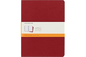 Moleskine Set de 3 cahiers lignés Très grand format Couverture souple 19 x 25 cm Rouge