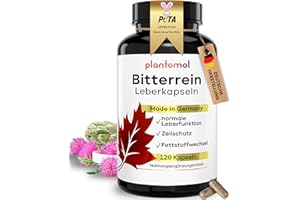 ‎PLANTOMOL 2-Monats Leber Kur - 120 Kapseln mit Mariendistel Artischocke Löwenzahn & Cholin - Leber-Komplex - Laborgeprüft