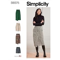 Patron De Couture Simplicity SS3139U5 - Jupe Plissée Deux Longueurs Avec Ceinture, Tailles 44 à 52