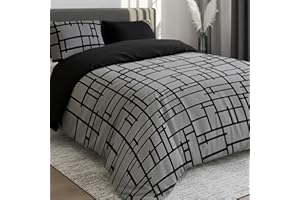 Dreamzie Double Duvet Set - Premium Microfiber Reversible Double Duvet Cover (200 x 200 cm) 3 PCs - Ultrasoft Hypoallergenic Luxury Quilt Cover Bedding Sets with Zipper Closure
