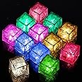 Aolso Kids Sensory Toys, 12PCS Ice Cubes Baby Bath Toys, LED Light Up Bath Toys for Babies, Toddlers, Boys, Girls