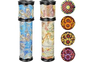 TOYANDONA Kaleidoscope for Kids: 2 Pcs Vintage Kaleidoscope Educational Toys for Birthday, Party Favor, Christmas Stocking Stuffers, School Classroom Prizes, Random Color