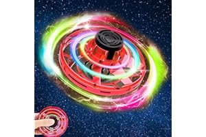 FEXPDL Flying Spinner Mini Drone Flying Fidget Spinner Fly Orbi Pro Boomerang Drone For Kids Adult Hand Controlled Flying Fidget Spinner Toys Cool Stuff Gadgets Gifts for Boys Girls Teens (Red)