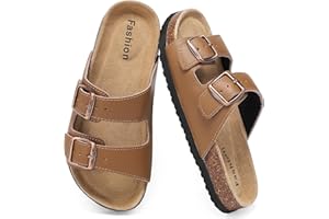 Pelbiuqik Sandalias de Verano para Niños de Corcho, Ajustables, Unisex, Ligeras y Cómodas para el Verano