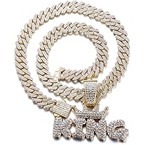 Halukakah Diamanten Ketting voor Mannen,18k Echt Goud/Platina Halukakah Diamanten Ketting voor Mannen,18k Echt Goud/Platina