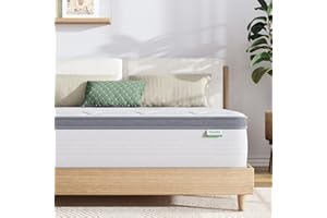 Novilla Mattresses King Size 9.8 Inch 3-Zone Comfort foam Pocket Sprung Mattress, 5FT Hybrid Mattress Firm with Oeko-tex Knitted Fabric and CertiPUR-US Foam 150x200x25cm