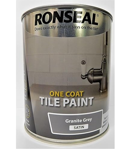 Ronseal - One Coat Tile Paint Granite Grey Satin 750ml