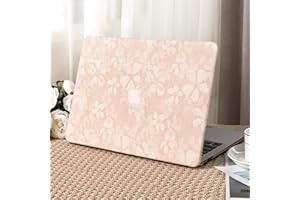 Ksriylm Coque Compatible avec Macbook Air 13 Pouces 2022 2021 2020-2018 A1932 A2179 M1 A2337 Touch ID Protection Coque Rigide en Plastique et Protection Clavier（Rose）