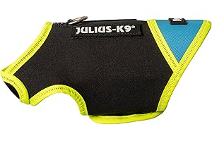 JULIUS K-9 Julius-K9 IDC neoprenowa kurtka dla psa, rozmiar: Baby 1, czarny i akwamaryn