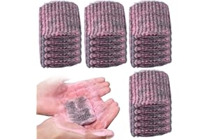 SMELEYOU Tampon Jex, 20pcs Tampons Jex avec Savon en Laine d'acier Pré-SavonnéS pour Nettoyer Efficacement Les Casseroles, PoêLes, Fours Et Graisses De Cuisine Tenaces