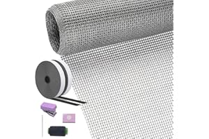 XCMVCN Fliegengitter Fenster 150X200cm Grau, Schneidbar Fliegennetz Meterware, mit Klettverschluss Fiberglas Insektenschutz Fenster Verwendet Geeignet für alle Arten von Türen und Fenstern