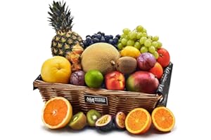 Luxury Fresh Fruit Gift Basket - Extra Large Fruit Hamper with Pineapple, Mango, Grapes, Melon, Berries - Healthy Food Gifts For Birthdays, Celebrations and Picnics, from Regency Hampers