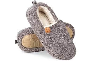 EverFoams Damen Winter Warme Hausschuhe Kunstwolle Memory Foam Geschlossen Pantoffeln