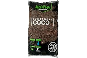 Sustrato Fibra de Coco Meliflor 11L (100% Natural, Airea y Proporciona esponjosidad)
