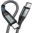 ZKAPOR USB C to USB C Cable 3M, Type C Cable 60W PD USB C Charger Lead Long USB Type C Fast Charging for iPhone 16/15 Pro Max, Samsung Galaxy S23 /S22, Pad Pro, Air, Huawei P40 /Mate, Pixel -Grey