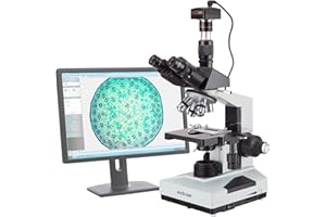 AmScope Microscopio trinocular veterinario T490B-5M 40X-2000X con cámara de 5MP