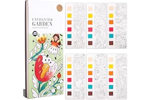 BERRY PRESIDENT Libri di pittura ad acquerello tascabile, nuovi libri di gouache graffiti, piccoli libri di foto di viaggio, segnalibri ad acquerello, creatività per bambini e libri a colori portatili (Dream Garden)