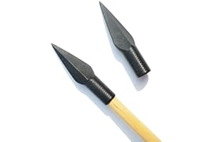 SHARROW 6pcs Pointe de Flèche Tir à l'arc Chasse Flèches Broadheads ID 8mm pour Flèches en Bois Bambou