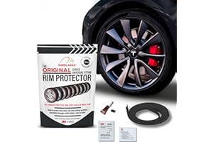 Rimblades Original Alloy Wheel Rim Protector – Single Strip (1 Wheel) – DIY Fit for Up to 24" Wheels – Durable Self-Adhesive Rim Protection – 9 Colours Available (Black)