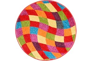 Bravich RugMasters Large 3D Circle Shape Kids Childrens Mat Nursery Rug80X80 CM (2'8"x2'8")
