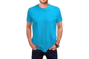 Love My Fashions Men's Round Neck Short Sleeves Plain T-Shirt