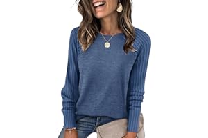 Aokosor Sweatshirt for Women Long Sleeve Shirts Crewneck Sweaters Fall Fashion Outfits 2025 Trendy Tunic Tops Plus Size