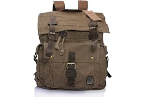 DR F DRF płócienny plecak plecak na laptopa 17 cali męski College Travel BG09, ZIELONY, L