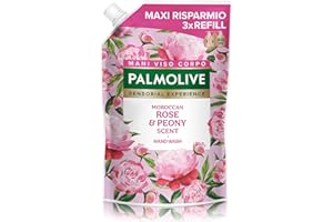 Palmolive Ricarica Sapone Liquido Mani Sensorial Experience rosa del Marocco e Peonia 900 ml, Rose & Peony