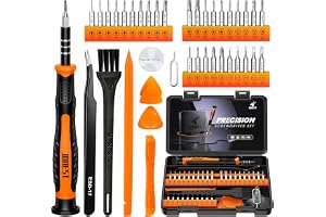 JOREST 40Pcs Kit Tournevis de Précision, Outillage Set avec Torx T1 T2 T3 T4 T5, TR5 T6 T7 T8 T9 T10 T15, Triwing Y00, Etoile P2/5, -1.0/2.0, etc, pour PS4, Xbox, Switch, Macbook, PC, Lunettes, Montre