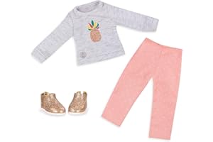Glitter Girls GG50104Z Dressed to Dazzle Darling Top and Pant Regular Outfit Outfit-14 inch Doll Clothes and Accessories, Various