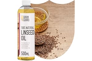 GRAIN GUARD Olio di lino per legno, 500 ml, 100% puro e naturale, per uso alimentare, protegge e valorizza i mobili in legno, perfetto per sigillare e preservare la bellezza del legno naturale, ideale