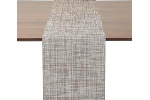 Myir JUN Table Runner, Washable Table Runner Roll Table Ribbon Table Decorations for Birthday Wedding, Party, Home Outdoor and Restaurants 12" x 72" (Caramel)