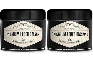 ‎URBAN FOREST PREMIUM PRODUCTS Lederpflege für Auto Möbel Jacke Motorradbekleidung Handtaschen Ledercouch Schuhe Sattel für Pferde Lederfett Premium Leder Balsam von URBAN Forest mit Bienenwachs & Avocado-Öl | 2X 250ml