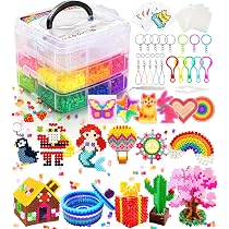 WEVOL Kit Perline Da Stirare Bouquet Di Fiori – 4300 Pezzi 5mm In 16 Colori, 14 Modelli, Base E Accessori, Idea Regalo Creativo - 2