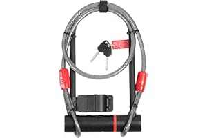 Zéfal K-Traz Antivol en U 11 mm avec Support - Homologué Vélo/Scooter/Moto - Résistance élevée