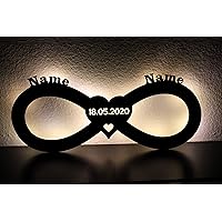Led Unendlichkeitszeichen mit Namen Liebe Liebesbeweise zur Hochzeit Verlobung Jahrestag Hochzeitsgeschenke Wohnzimmer…