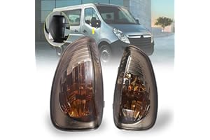 TULA MOTOREN Clignotant Latéral Clignotant Rétroviseur Extérieur pour RENAULT Master III(EV/FV/HV/JV/UV)02/2010-UP NISSAN NV400 11-UP OPEL Movano B X62 05/2010-UP de Lentille fumée R: 261603141R G:261652475R