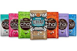 KAFFEEHAUS DIAMANT David Rio - Elephant Vanilla Chai, Flamingo Vanilla y más sabores irresistibles de té chai en un paquete de degustación de 7 variedades – 168 g en total – Té chai delicioso de dulce a especiado