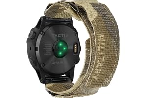 Kompatibel med Garmin, klockarmband, kamouflage, superrobust nylonsportarmband med vävd loopdesign, för Fenix/Forerunner/Appr