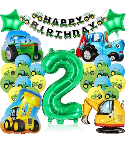 Ballon gonflable XL « CLAAS TRAKTOR» 77 x 54 cm pour anniversaire d'enfant et décoration de fête de tracteur pour air hélium décoration d'anniversaire pour enfants
