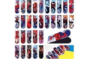 HEARTSKING Marque Page, 30 Pièces Spider Marque Page Magnetique Dessin Animé Mignon Marque Page Livre Signets Magnétiques pour Les étudiants Fournitures de Bureau Scolaire