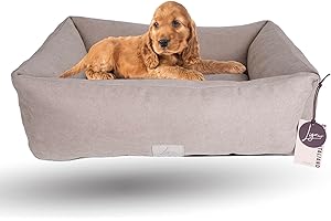 Ligo Buddy Elegance - Lettino Cuccia per cani realizzata in Italia. Cuscino materasso per Cane cuccetta completamente sfoderabile e lavabile in lavatrice. (XS: 50 X 60 cm, ELEGANCE BEIGE)