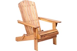 Plant Theatre - Fauteuil du Jardin Adirondack - Chaise Extérieur, Bois Dur d'acacia, Chaise Pliante pour pelouse, Foyer et terrasse﻿, Excellente qualité